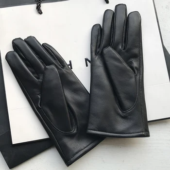 Klasične ženske rukavice od prirodne kože ženske janjeće kože rukavice od prirodne kože Jesen Zima toplo rukavice ženske puna prste
