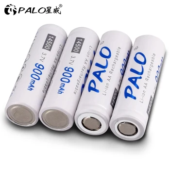 PALO 2-16pcs 14500 900 mah 3.7 V litij-ionske punjive baterije AA baterija litij ćelija za led svjetiljke svjetla Baklja miš