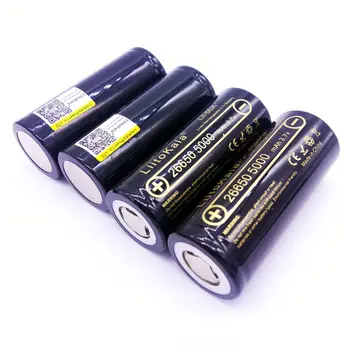 4kom LiitoKala Lii-50A 26650 5000mah 26650-50A li-ion punjiva baterija 3.7 v za svjetiljku 20A novo pakiranje