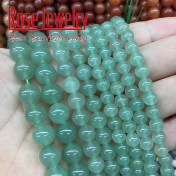 Prirodni zeleni aventurin žad kamen okrugli slobodan razuporne perle za izradu nakita DIY narukvice ogrlice 4/6/8/10/12 mm 15 
