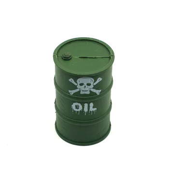 Zeleni vojni naftne bubanj za 1/10 RC Rock Robot Aksijalni SCX10 90047 TAMIYA CC01 D90 D110 TF2 Traxxas TRX4 1pc