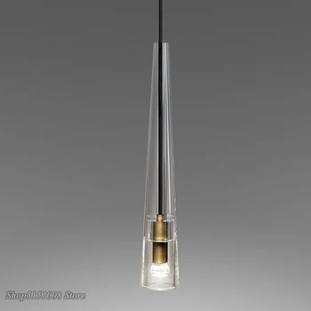 Nordic Luxury LED Crystal viseće svjetiljke Moderni dnevni boravak bakar viseći svijećnjak spavaća soba noćni blagovaonica visi svjetiljka Svjetiljka