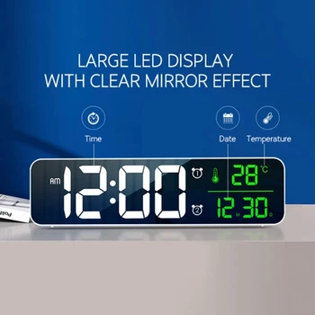 Led digitalni sat za alarm sat za spavaće sobe stol digitalni ponavljanje e USB društvene slr sat kućni ukras stola