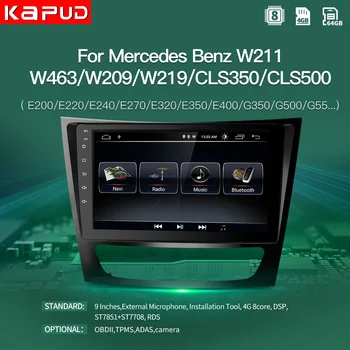 Kapud Android 9.0 auto media player ForBenz E-Klase W211 2002-2009 G-Class W463 2001-2008 CLS W219 9-inčni radio GPS