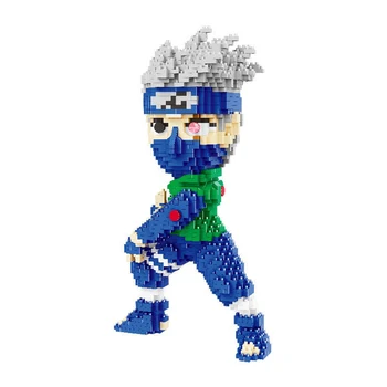 Балоды 16094 anime Naruto Хатаке ninja Kakashi crtani DIY 3D model Dijamant mini građevinski blokovi i cigle igračke za djecu bez kutije