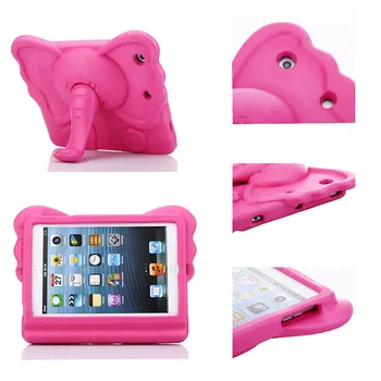 Elephant Nose Slatka 3D Cartoon Handle Stand Kids EVA šok-dokaz torbica za iPad tableta Air, Tablet Cover Case