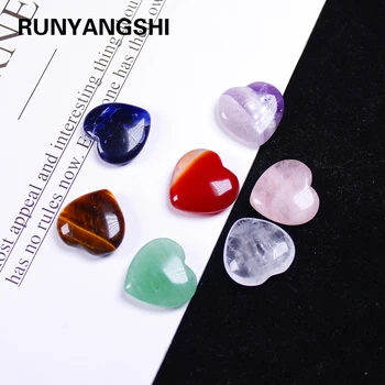 Runyangshi 7pc Natural Love crystal crafts Chakela Stone Set 7 boja joga energija umjetnosti kamen za uređenje doma djevojke