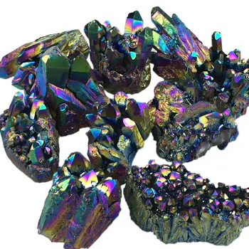 Novost prirodni kvarcni kristal Duga titan klaster VUG mineralni uzorak ozdravljenje žuta kristal citrin klaster Crystal Početna