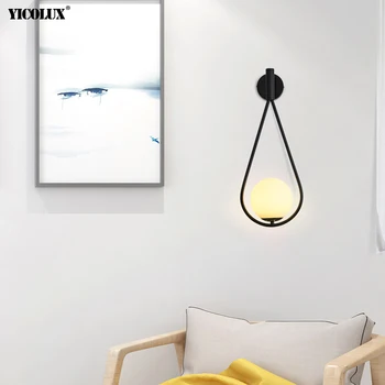 Nove moderne zidne svjetiljke led jedinstveni stil dnevni boravak kabinet noćni spavaća soba prolaz trijem stakleni abažur svjetla unutarnja rasvjeta kuće