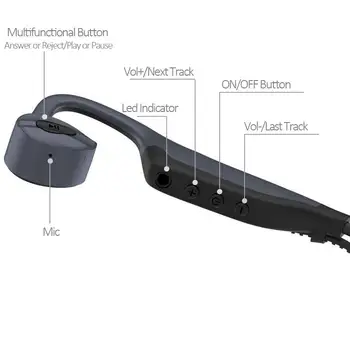 Koštano vodljivost 2 u 1 16GB, Mp3 player, Bluetooth 5.0 slušalice za K7 Health Life vodootporan trčanje sport fitness slušalice