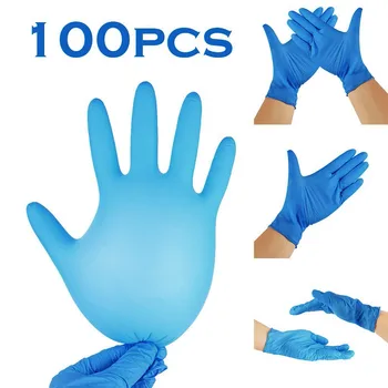 100pc zaštitne rukavice plave jednokratne latex rukavice za pranje posuđa kuhinjske rad na otvorenom gumene vrtne rukavice Handschoenen
