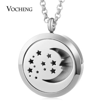 Eterično ulje difuzor medaljon ogrlica 316L nehrđajućeg čelika Mjesec-Zvijezda magnetski crystal povremeni poslati 10шт uljana jastučići na poklon VA-327