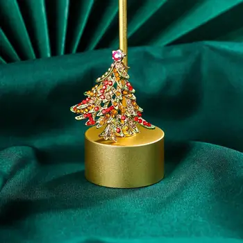 Tuliper Božićno Drvce Broš Za Žene List Zvijezde Emajl Igle Crystal Zlato Stranka Nakit Božićni Poklon Broš Femme Moda