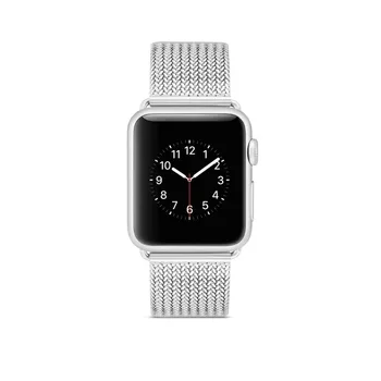 Novi dolazak Narukvica od nehrđajućeg čelika remen za Apple Watch SE Series 6 5 4 3 Band 40 mm 44 mm 38 mm 42 mm mrežica metalni remen