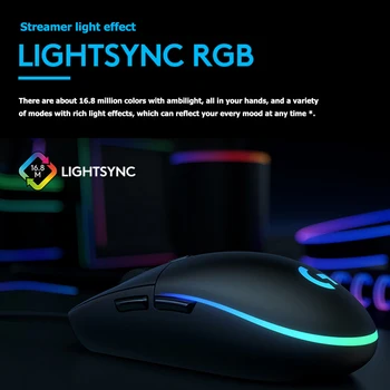 8000 dpi gaming miš 6 tipki žičani miš pluća igre elementi za Logitech G 102 LIGHTSYNC Gamer