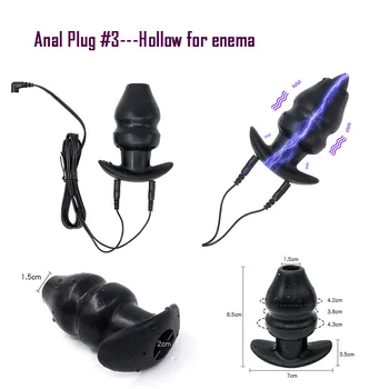 Dva pola elektrošok analni čep s kabelom, seks igračke, električni šok analni čep G Spot maser za odrasle igra DIY desetaka medicinskih igračaka