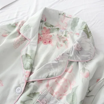 2 komada pidžama skup žena jednostavan stil pidžama 2019 ljeto novi cvjetni print отложной ovratnik top+kratke hlače udobnost kućna odjeća skup