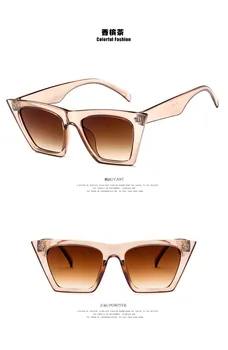 2020 novi dizajn brand sunčane naočale četvrtaste naočale prilagođene mačka oči šarene trend univerzalne sunčane naočale UV400 zonnebril dames