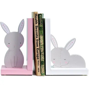 Home Decoration Brand KIDS Rabbit Bookends Book Ends Shelf Holder Wood Book Stand poklon za djevojčice