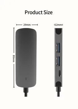 Tebe 4 IN 1, USB C Hub Type-c to 4K HDMI USB3.0 PD Type c priključne stanice za Macbook pro/Air Huawei Samsung USB C Splitter Hub