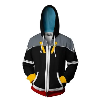 Kingdom Hearts Sora majica cosplay muškarci i žene odijelo animacija 3D štampanih majica munja crtić s kapuljačom, džemper jakne