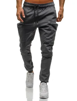 Muške hlače nove 2020 Muške hlače s višestrukim džepovima muški kabel elastičan pojas mala stopala široke hip-hop Muške hlače
