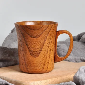 Prirodni Džem Drvena Šalica Klasicni Smreka Drvena Šalica Ručno Izrađene Drvene Kava Pivski Šalice S Ručkom Izolacija Drvena Šalica Za Poklon Vruće