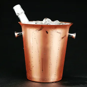 Kanta za leda od nehrđajućeg čelika 5l pokriveno ružičastim zlatom kantu za šampanjac bakra premaz ledeni bar kante za šampanjac