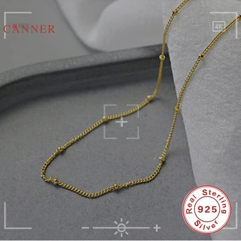 Kanner trenutno se nalazi ogrlicu od 925 sterling srebra kratka fišbajn s okruglim бусами Ogrlice za žene nakit šarmantan lanac ogrlica