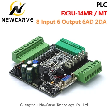 PLC-industrijski kontrolni panel FX3U-14MR FX3U-14MT 8 Ulaz 6 izlaz 6AD 2DA i RS485 kompatibilnost s FX1N i FX2N NEWCARVE