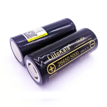 4kom LiitoKala Lii-50A 26650 5000mah 26650-50A li-ion punjiva baterija 3.7 v za svjetiljku 20A novo pakiranje