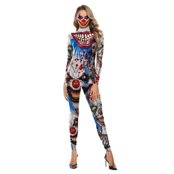 Halloween je strašan skelet cosplay žene klaun užas odijelo Dan mrtvih kombinezon karneval zombija Krvavi maskiranje