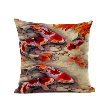 Kreativna jastuk za zlatne ribice poklopac Šaran plivanje baciti na jastuk, jastučnica emocija poklopac na jastuk kućni ukras poklopac