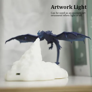 2020 novi Dropship 3D Printed LED Dragon Lamps As Night Light For Home Than Moon Lamp Night Lamp najbolji pokloni za djecu