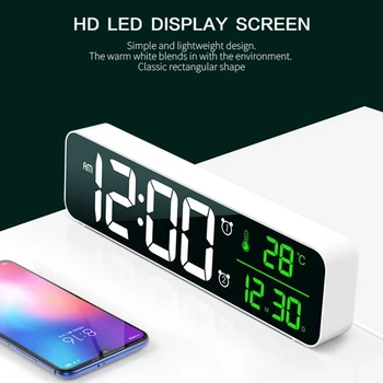 Led digitalni sat za alarm sat za spavaće sobe stol digitalni ponavljanje e USB društvene slr sat kućni ukras stola
