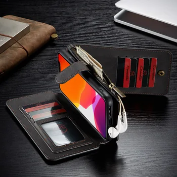 Luksuzni magnetski kožna torbica za IPhone X XS Max XR SE višenamjenski flip novčanik torbica kartica za Iphone 11 12 Pro Max 6 7 8 Plus