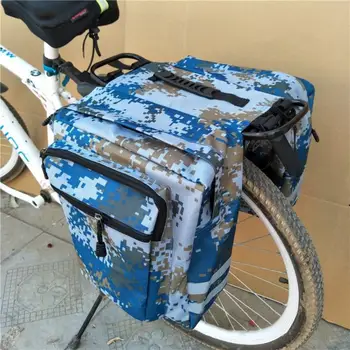 Novi 25L kamuflaža bicikl veliki dvostruki paket bicikl prijevoznik torba stražnji stup nosač Biciklizam prtljažnik sjedalo Паньер pohranu dvije torbe