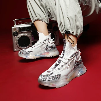 Jesenski modni trend kamuflaža čarape Muške visoke debele potplate stare cipele muške casual sportske obuće vanjski košarka cipele
