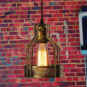 140x200mm Edison Iron retro vintage strop viseće svjetiljke komplet žarulja branič žičanom kavezu caffe bar dekor abažur postolje lampe