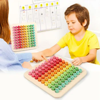 9x9 tablica množenja matematičkih blokova dječje drvene igračke Igračka Montessori darove obrazovanje zagonetka matematika aritmetičke tutoriali