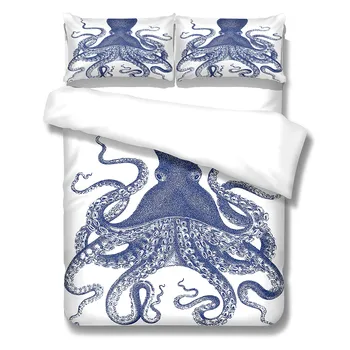 3D komplet posteljinu hobotnica ispis deka kit realnu posteljina s наволочкой set posteljine tekstila za domaćinstvo