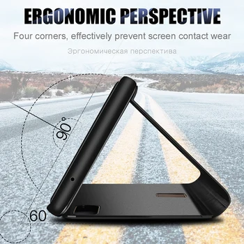 Smart mirror flip torbica za Xiaomi Poco X3 NFC Case Xiomi Mi Pocox3 6.67 X 3 3X štand magnetski smartphone Korice knjige Coque Funda