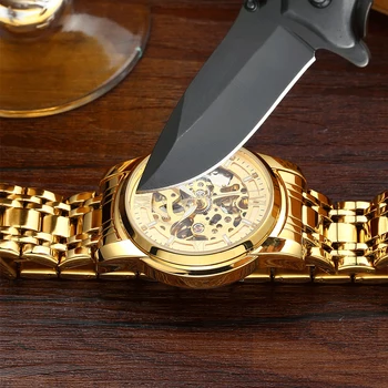 Novi Biden moda muškarci automatski mehanički sat muški kostur dizajn vodootporan ručni sat remen od nehrđajućeg čelika sportski sat