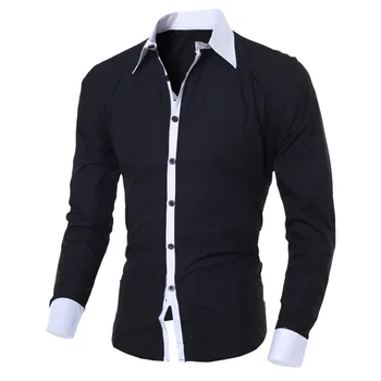 Identitet muške casual tanka košulja dugih rukava top Bluza plus size havajski camisa social masculina košulje chemise homme