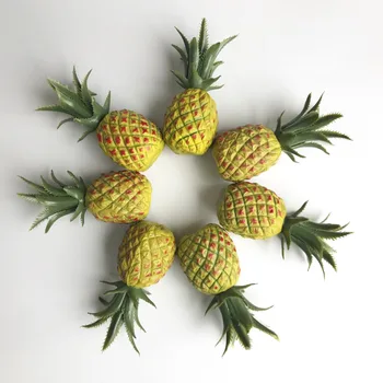 MOOCHUNG 6pcs mini plastične umjetno voće ananas za DIY pribor nakit realan lažni ananas ornament i dekor