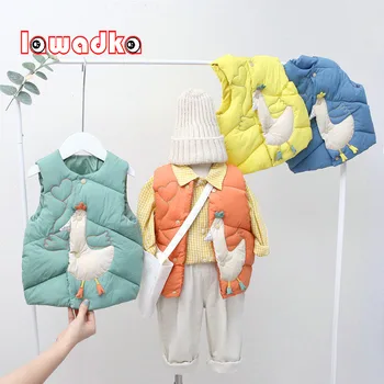 Lawadka Baby Boy zimska odjeća crtani casual prsluk bez rukava za djevojčice zimski prsluk debeli kaput odjeća Baby Vest fo Boy