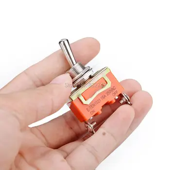 10 kom KN1021 Dodirni prekidač 250V 15A Mini 2 kontaktni prekidač za povezivanje lanaca ac ili dc
