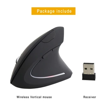 Ergonomski vertikalni miš bežični baterija optički PC Gaming 2.4 ghz USB 800 1200 1600 dpi Gamer miša sa prijemnikom za računala