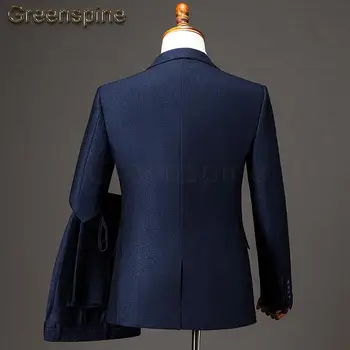 2020 Nova Moda Muška Odijela Za Vjenčanje Haljina Slim Fit Odijelo Homme Poslovno Odijelo Večera Kostim Iz Dva Dijela (Jakna+Hlače)