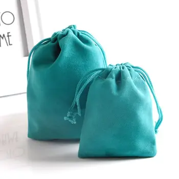 50 kom./lot 7x9 9x12 cm plava nakit pakiranje torbe kvalitetan soft Božićni vjenčanje baršun remen poklon paketi torbe RealPhoto